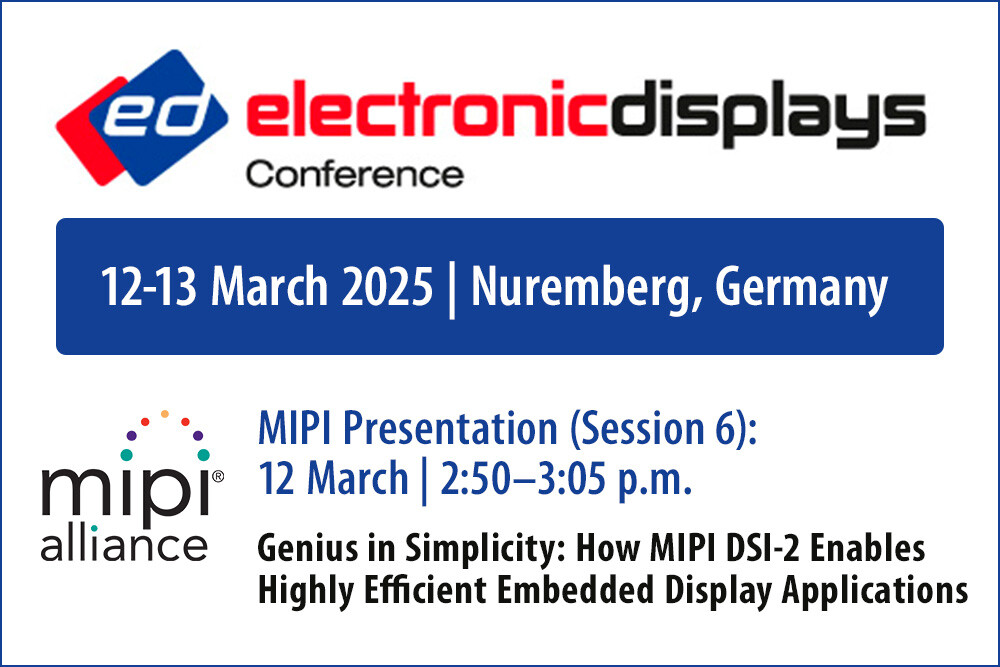 MIPI Session at the 2025 Electronic Displays Conference